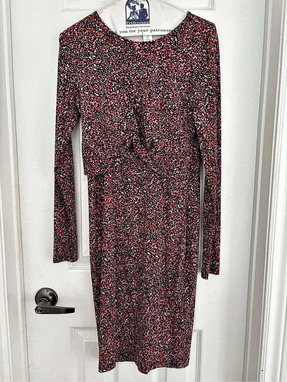 H&M Mama Knot-Detail Nursing Dress Floral Midi Dress Size S